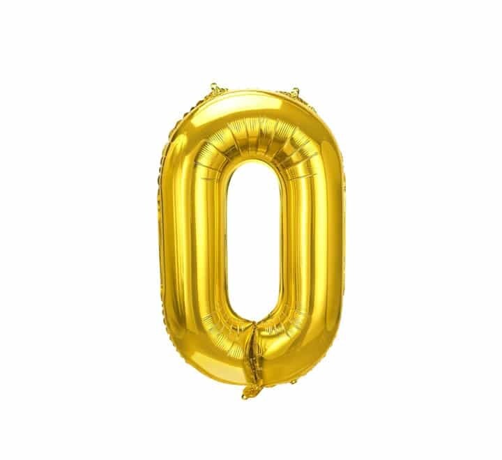 Gold Foil Balloon #0 32in