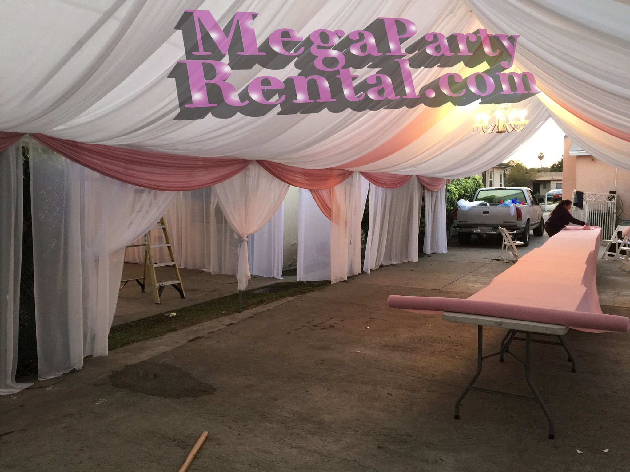 Canopy 20x50 with Drapping