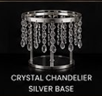 15. Crystal Chandelier Silver Base:
