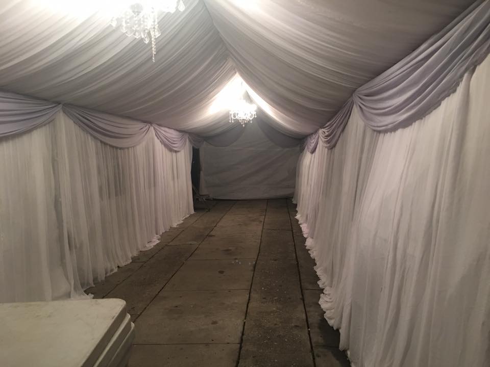 Canopy 15x40 with Drapping
