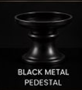 19. Black Metal Pedestal: