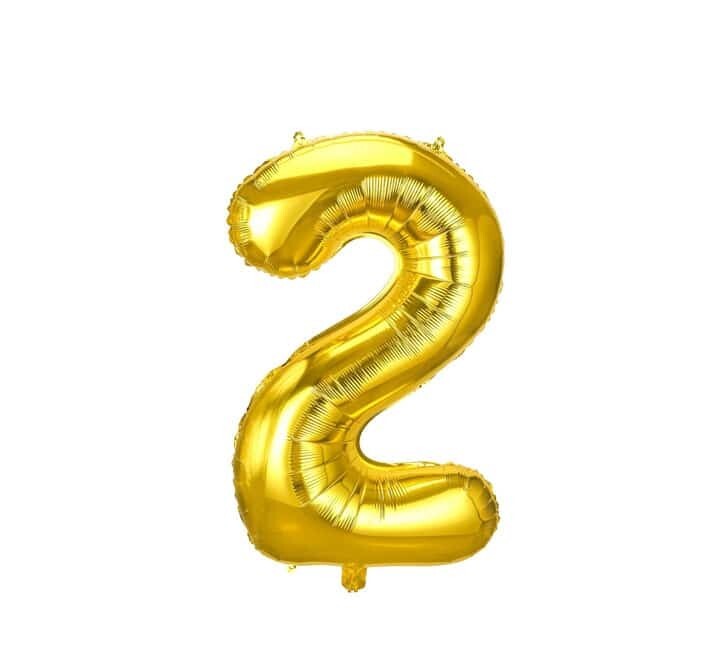 Gold Foil Balloon #2 16in