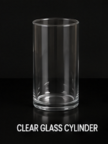 82. Clear Glass Cylinder:
