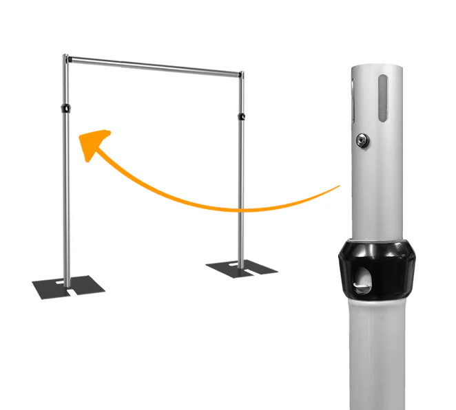Aluminum Pipe and Drape Set - Commercial Grade, American Made (Curtains Not Included)