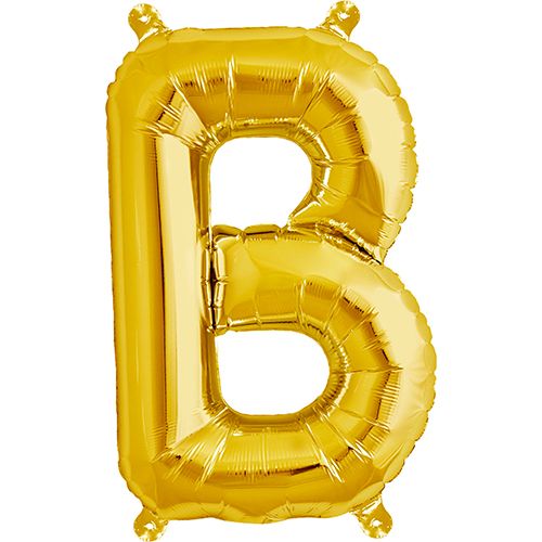 Gold Foil Balloon Letter: B 16in