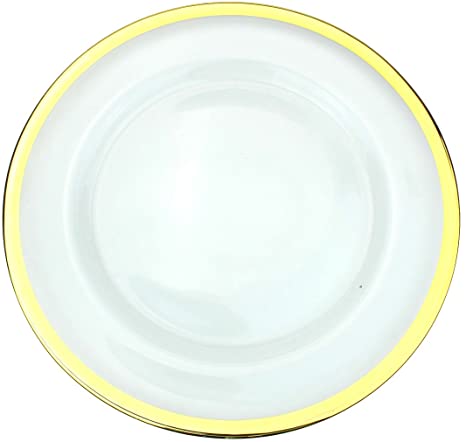 Charger Plate Gold Rim Glass