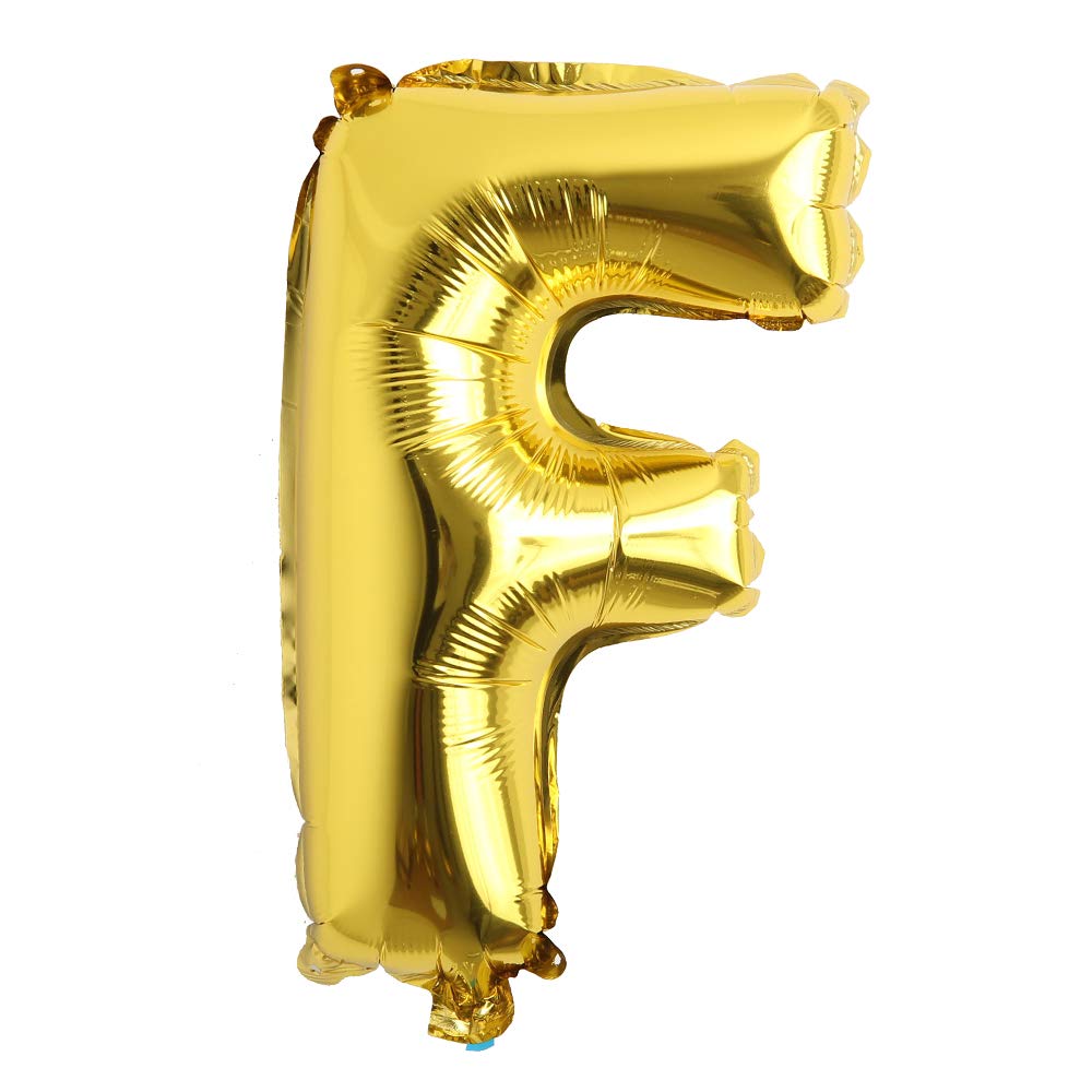 Gold Foil Balloon Letter: F 16in