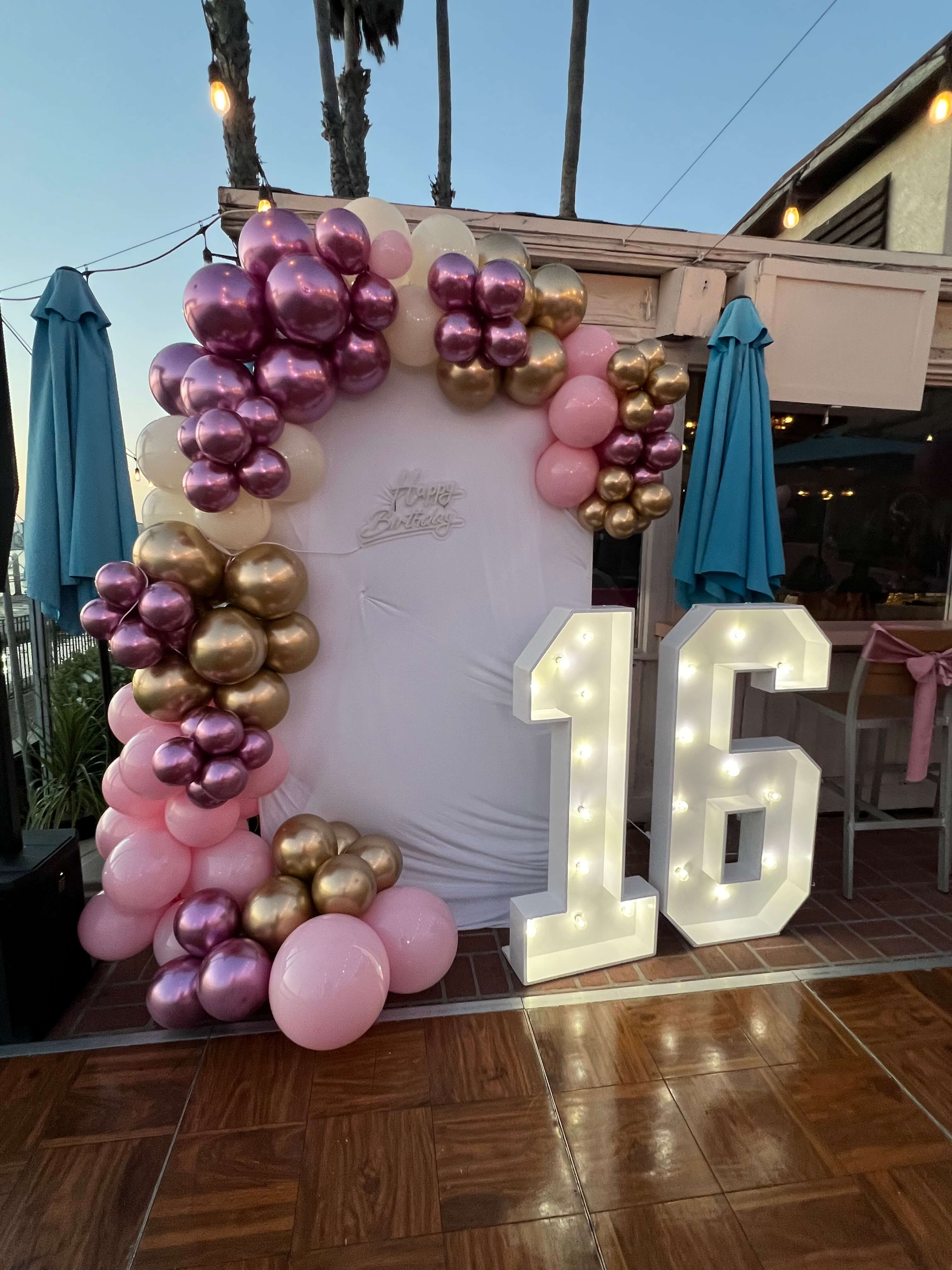 Garland Balloon & Backdrop