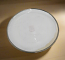 8" Glass Plate-Silver Rim-Round  