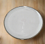 10.5" Glass Plate-Silver Rim-Round 10.5" Glass Plate-Silver Rim-Round