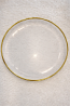 10" Clear Glass Plate-Gold Rim-Round 10" Clear Glass Plate-Gold Rim-Round