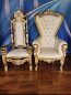 Royal-King Throne Chair Two-Piece Set