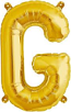 Gold Foil Balloon Letter: G 16in Gold Foil Balloon Letter: G 16in