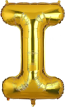 Gold Foil Balloon Letter: I 16in  