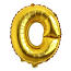 Gold Foil Balloon Letter: O 16in  