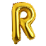 Gold Foil Balloon Letter: R 16in   