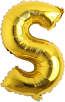 Gold Foil Balloon Letter: S 16in  