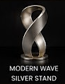 10. Modern Wave Silver Stand: