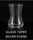 17. Glass Taper Silver Stand: 17. Glass Taper Silver Stand: