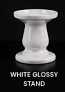 56. White Glossy Stand: