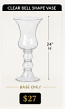 95. Clear Bell Shape Vase: