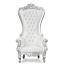 White/Silver Throne Chair White/Silver Throne Chair