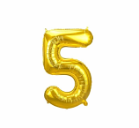 Gold Foil Balloon #5 16in Gold Foil Balloon #5 16in