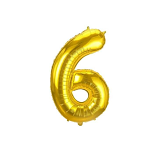Gold Foil Balloon #6 16in Gold Foil Balloon #6 16in