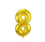Gold Foil Balloon #8 16in Gold Foil Balloon #8 16in