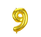 Gold Foil Balloon #9 16in 