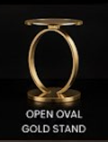 9. Open Oval Gold Stand: