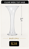 93. Clear Wide Top Vase: