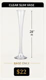 94. Clear Slim Vase: