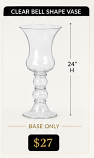 95. Clear Bell Shape Vase: