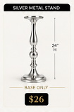 98. Silver Metal Stand: