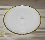 8" Glass Plate-Gold Rim-Round