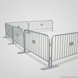 Heavy-Duty Steel Crowd Control Barricades 7ft