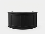 Black Curved Bar Counter (Quarter Circle)