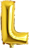 Gold Foil Balloon Letter: L 16in  