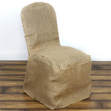 Chair Cover Faux Burlap
