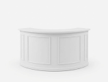 White Curved Bar Counter (Quarter Circle)