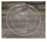 Transparent with Silver beats Charger Plate Transparent with Silver beats Charger Plate