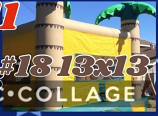 Bouncehouse 13x13 green palm tree #18