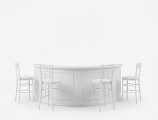 Bar Table Half Circle LED