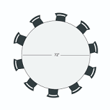 72" White Round Tables 72" White Round Tables