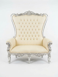 Royal White/Silver Throne Chair Royal White/Silver Throne Chair