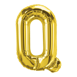 Gold Foil Balloon Letter: Q 16in   