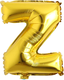 Gold Foil Balloon Letter: Z 16in